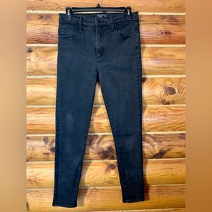 Abercrombie & Fitch Simone High Rise Super Skinny Faded Black Jeans 6 Sh…
